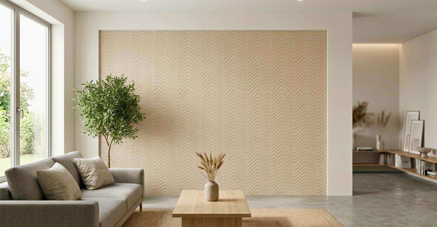 2D wall panel designed and crafted by CNC Solution in Calgary Alberta using precision CNC cutting