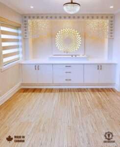 Custom puja mandir for home and offices in Calgary with modern design