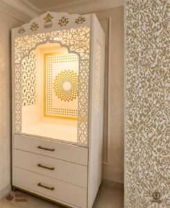Custom puja temple for home in Calgary designed as per client requirements