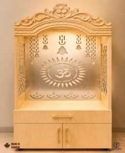Handcrafted puja mandir design in Calgary, alberta for modern home interiors