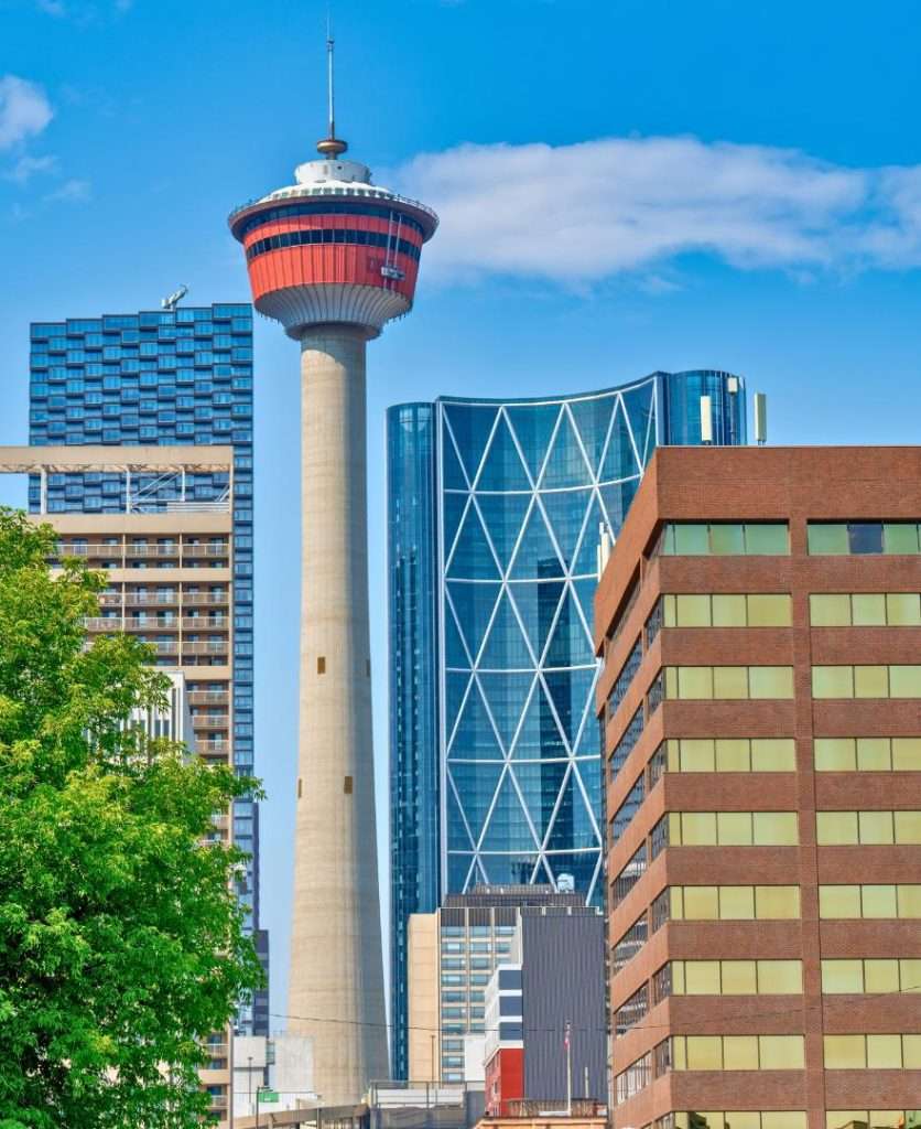 Calgary Tower representing CNC Solution's custom parametric wall panel services across Calgary, Alberta.