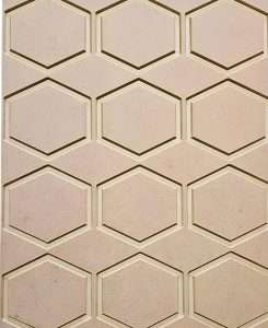 Hexagon pattern 2D wall panel custom manufactured for modern interior feature walls.